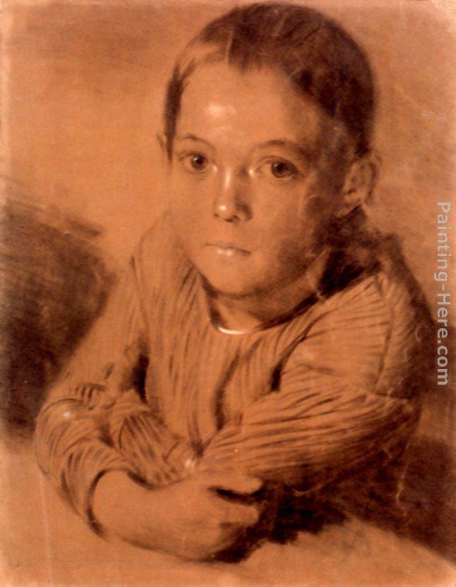 Adolph von Menzel Drawing of a Boy